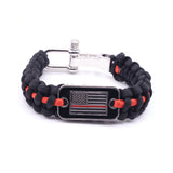 Tactical Survival Bracelet Paracord Bracelet with USA Flag Pack of 2 HERCULES