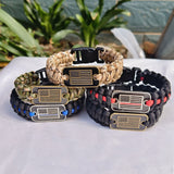 Tactical Survival Bracelet Paracord Bracelet with USA Flag Pack of 2 HERCULES