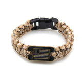 Tactical Survival Bracelet Paracord Bracelet with USA Flag Pack of 2 HERCULES