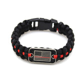 Tactical Survival Bracelet Paracord Bracelet with USA Flag Pack of 2 HERCULES