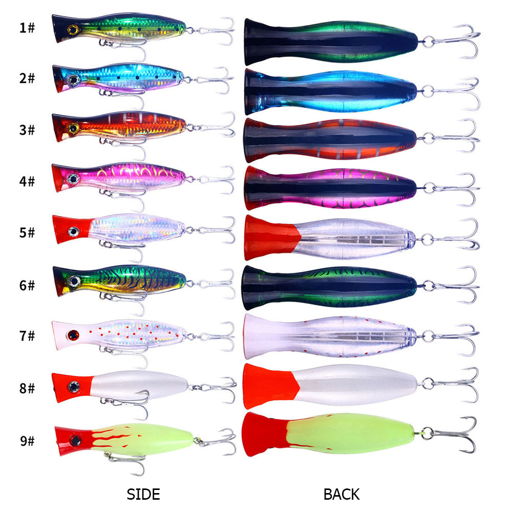 HERCULES 5" Big Mouth Popper Bait Topwater Fishing Lure HERCULES