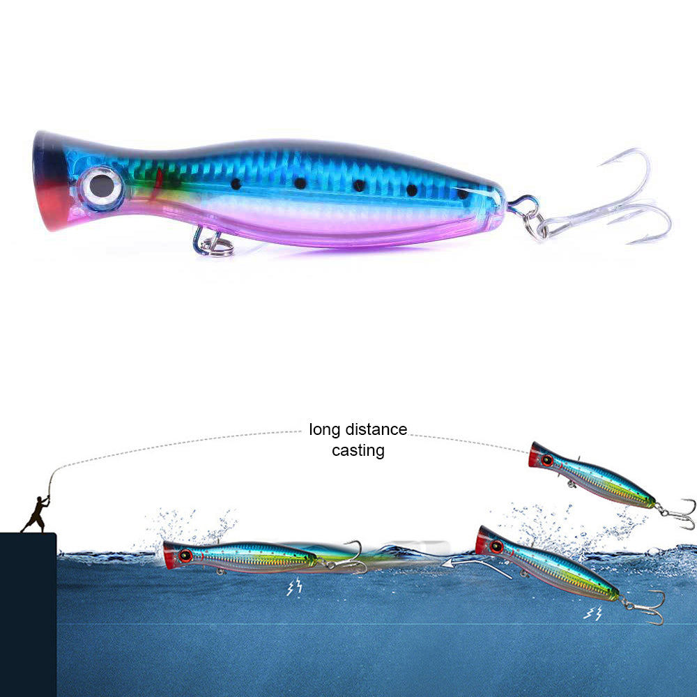 HERCULES 5" Big Mouth Popper Bait Topwater Fishing Lure HERCULES