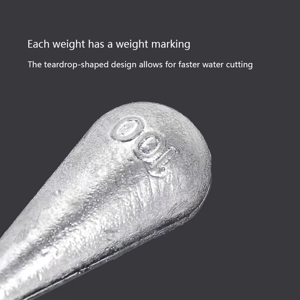 Waterdrop-Shaped Fishing Sinkers – 16 Weight Options from 10g to 300g HERCULES