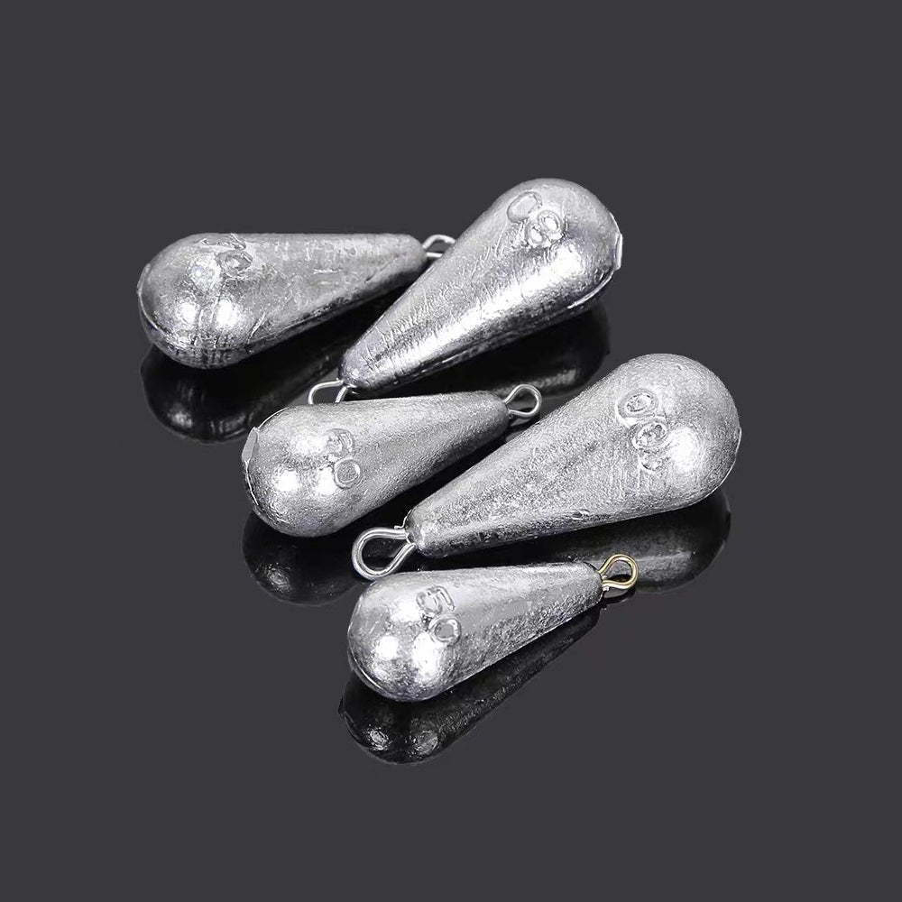 Waterdrop-Shaped Fishing Sinkers – 16 Weight Options from 10g to 300g HERCULES