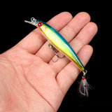 HERCULES Shallow Diving Minnow Lures Fishing Lures with Wether Tail, Pack of 10 HERCULES