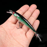 HERCULES Shallow Diving Minnow Lures Fishing Lures with Wether Tail, Pack of 10 HERCULES