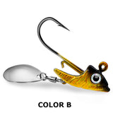 Spinner Jig Head with Paddle Tail & Soft Swimbait 5pcs HERCULES