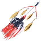 HERCULES Spinner Bait Jig with 4 Willow Leaf Sequins Fishing Lure HERCULES
