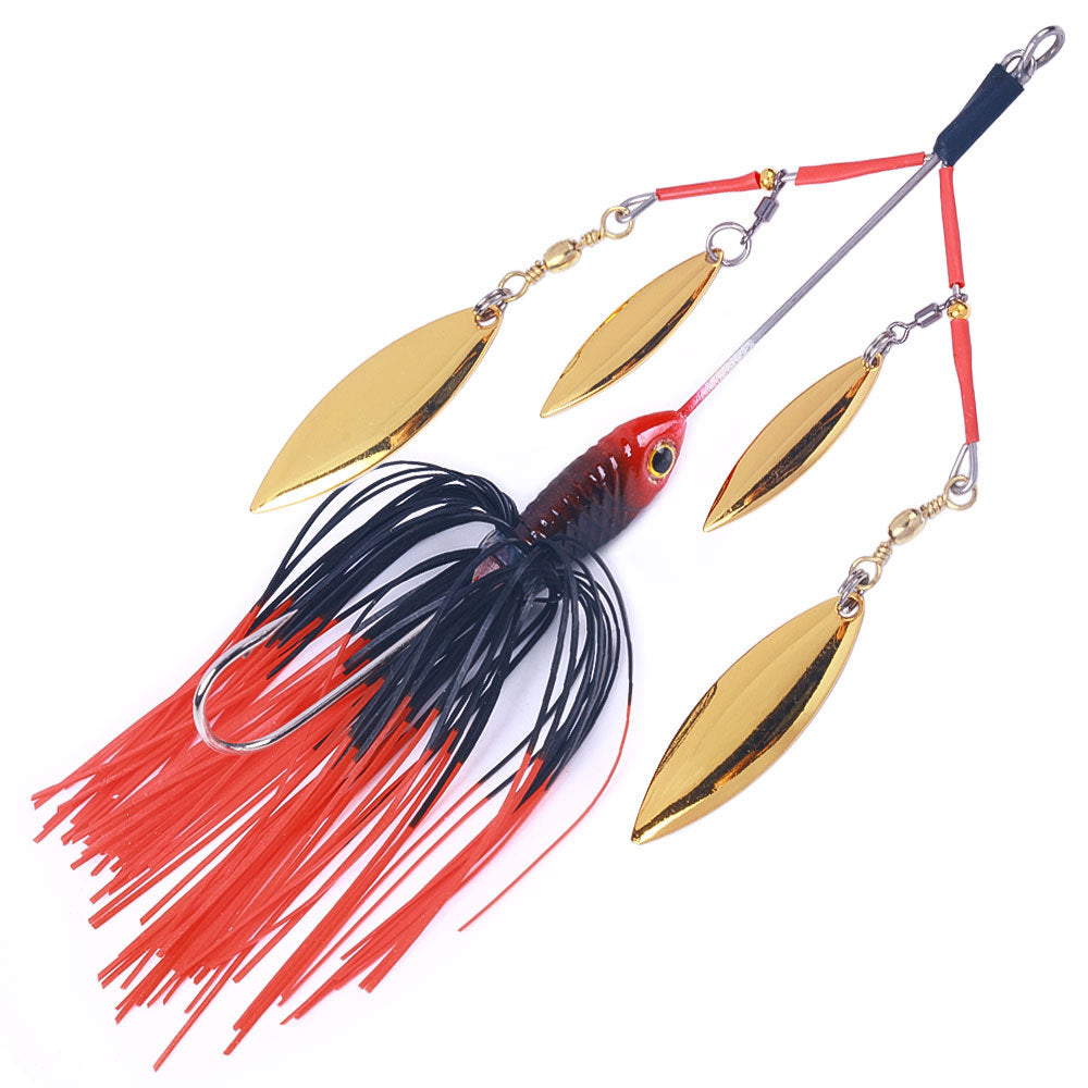 HERCULES Spinner Bait Jig with 4 Willow Leaf Sequins Fishing Lure HERCULES