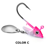 Spinner Jig Head with Paddle Tail & Soft Swimbait 5pcs HERCULES