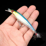 HERCULES Shallow Diving Minnow Lures Fishing Lures with Wether Tail, Pack of 10 HERCULES