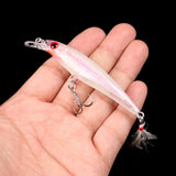 HERCULES Shallow Diving Minnow Lures Fishing Lures with Wether Tail, Pack of 10 HERCULES