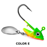 Spinner Jig Head with Paddle Tail & Soft Swimbait 5pcs HERCULES