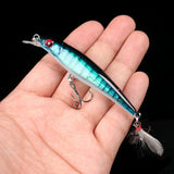 HERCULES Shallow Diving Minnow Lures Fishing Lures with Wether Tail, Pack of 10 HERCULES