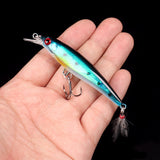 HERCULES Shallow Diving Minnow Lures Fishing Lures with Wether Tail, Pack of 10 HERCULES