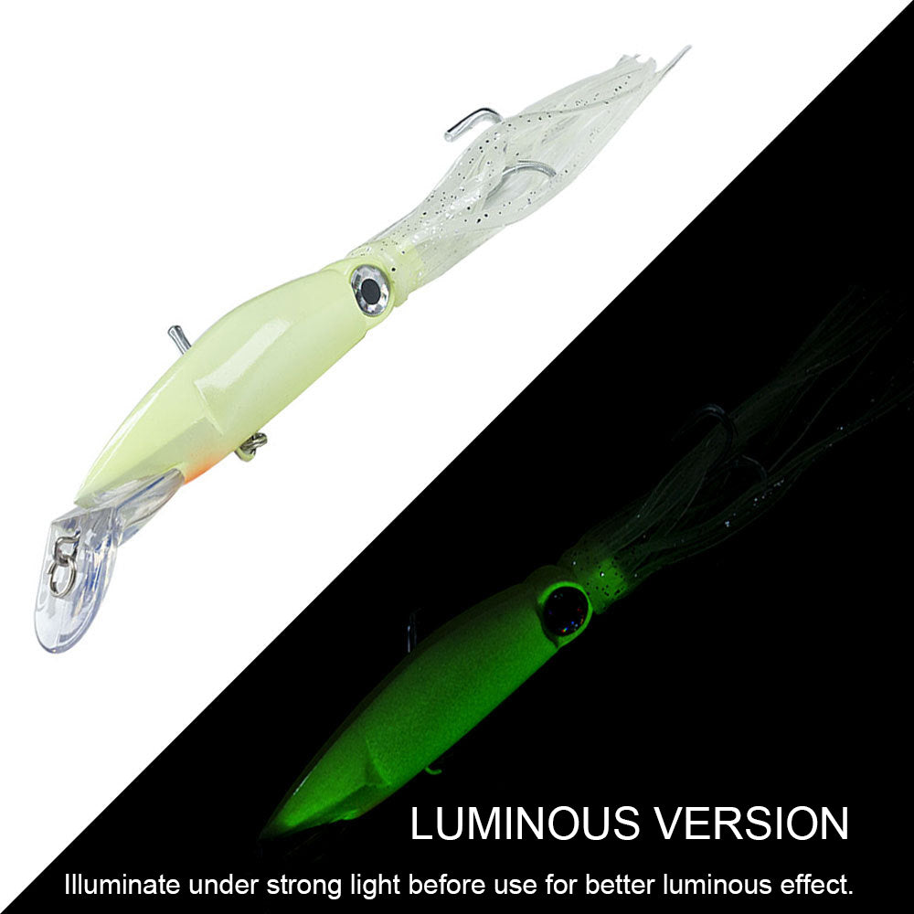 HERCULES 5.5inches Simulation Squid Baits Topwater Fishing Lure HERCULES