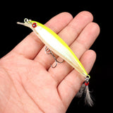 HERCULES Shallow Diving Minnow Lures Fishing Lures with Wether Tail, Pack of 10 HERCULES