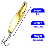 Metal Spoon Lure for Trout & Bass Fishing – Gold/Silver, 5g-20g HERCULES