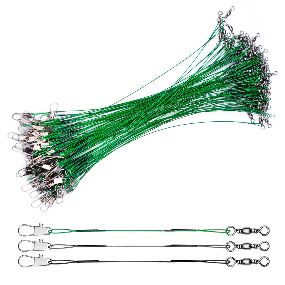 Stainless Steel Fishing Wire Leader with Snap & Swivel HERCULES