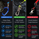 HERCULES M3 Heavy Duty Fishing Lanyard & Kayak Leash with Rod Straps HERCULES