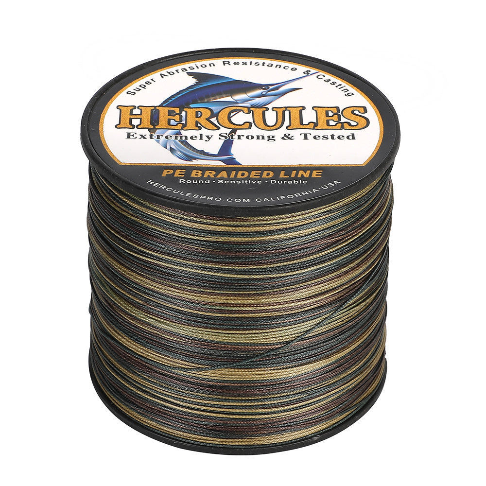 HERCULES Camouflage 12 Strands 10lb-420lb PE Braided Fishing Line 100M-2000M HERCULES
