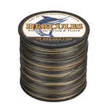 HERCULES Camouflage 12 Strands 10lb-420lb PE Braided Fishing Line 100M-2000M HERCULES