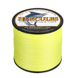 HERCULES Fluorescent Yellow 12 Strands 10lb-420lb PE Braided Fishing Line 100M-2000M HERCULES