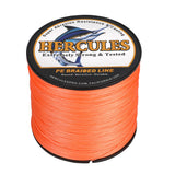HERCULES Orange 12 Strands 10lb-420lb PE Braided Fishing Line 100M-2000M HERCULES