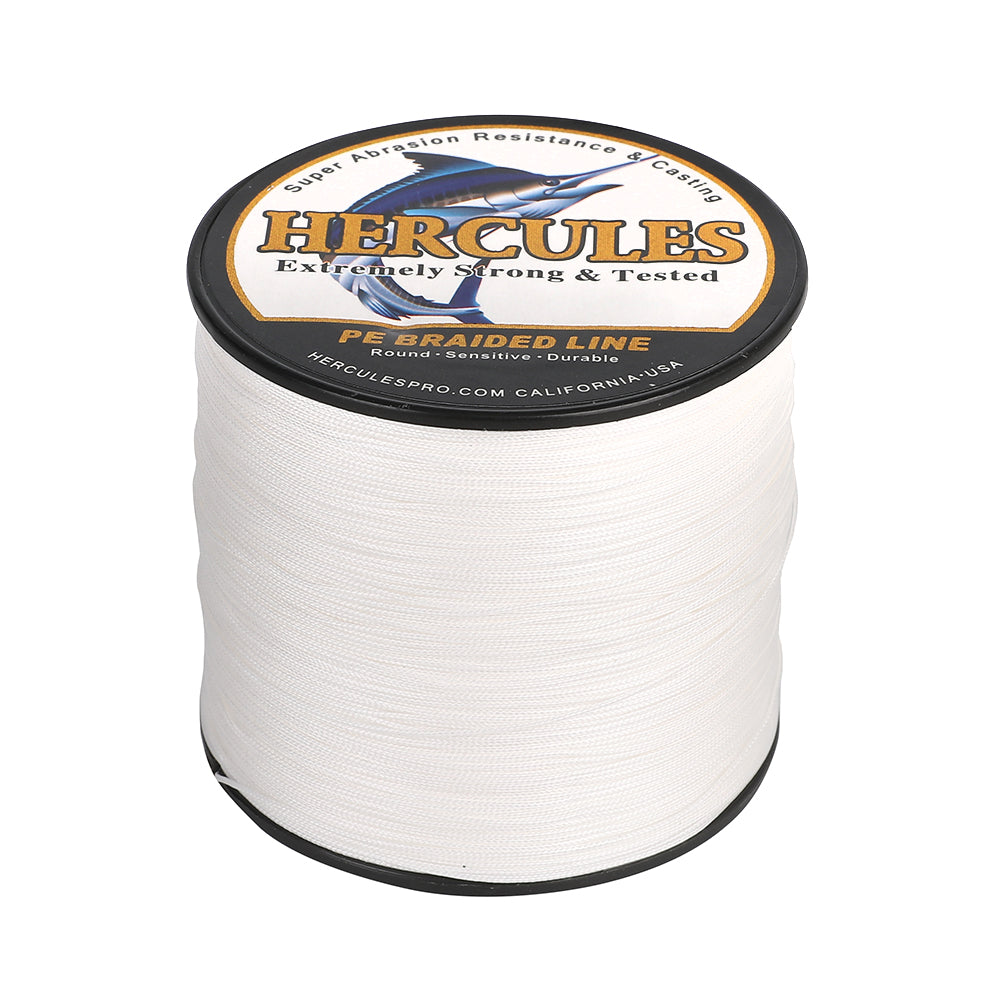 HERCULES White 12 Strands 10lb-420lb PE Braided Fishing Line 100M-2000M HERCULES