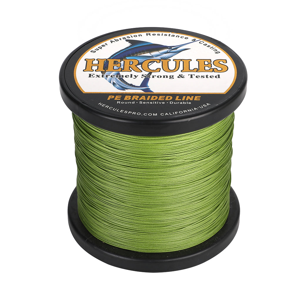 HERCULES Army Green 12 Strands 10lb-420lb PE Braided Fishing Line 100M-2000M HERCULES