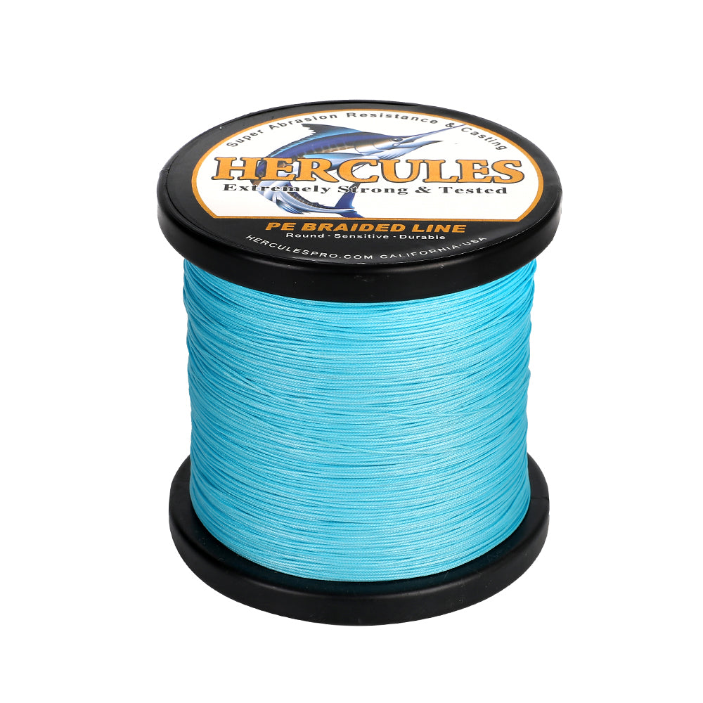 HERCULES Blue 12 Strands 10lb-420lb PE Braided Fishing Line 100M-2000M HERCULES