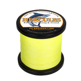 HERCULES Fluorescent Yellow 12 Strands 10lb-420lb PE Braided Fishing Line 100M-2000M HERCULES