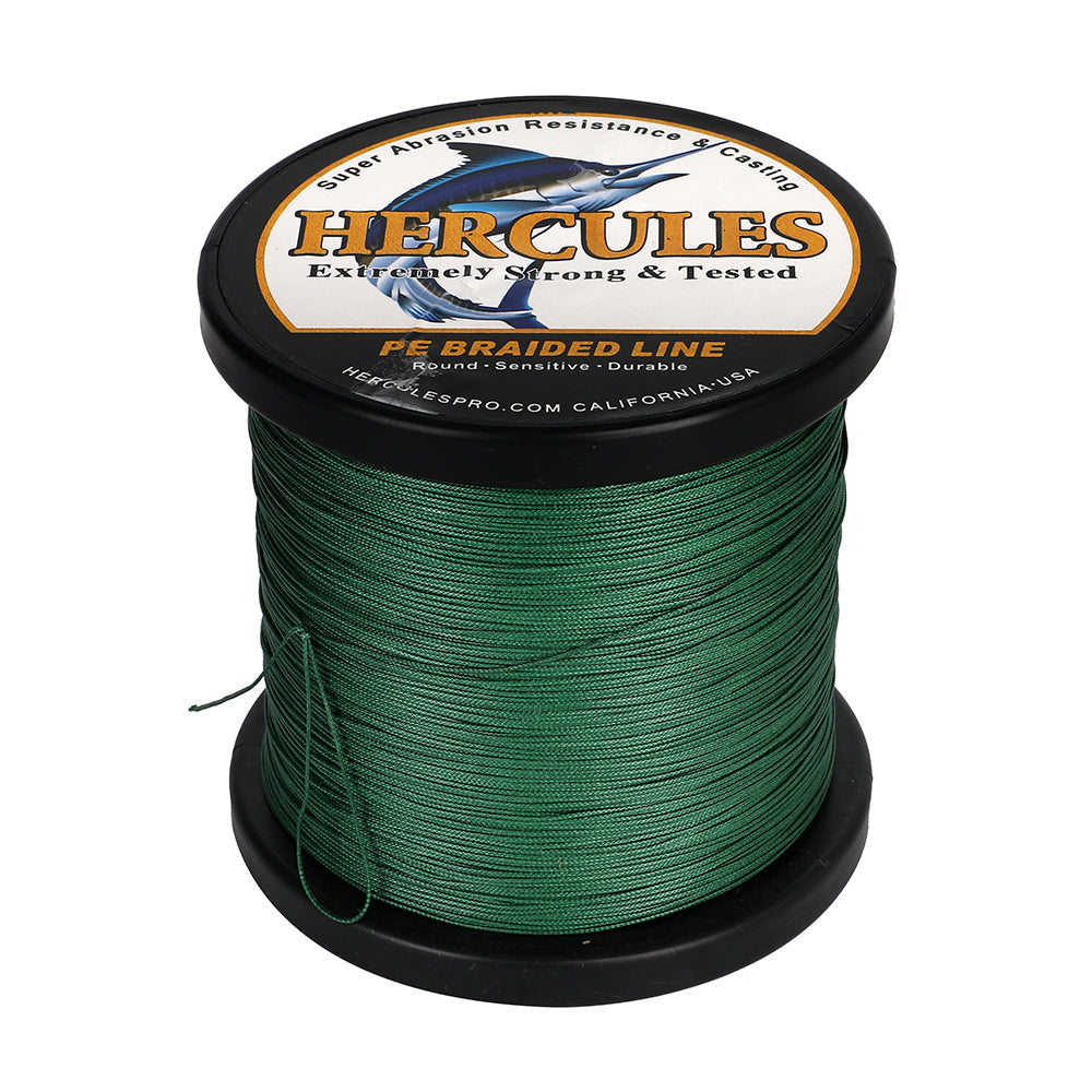 HERCULES Green 12 Strands 10lb-420lb PE Braided Fishing Line 100M-2000M HERCULES