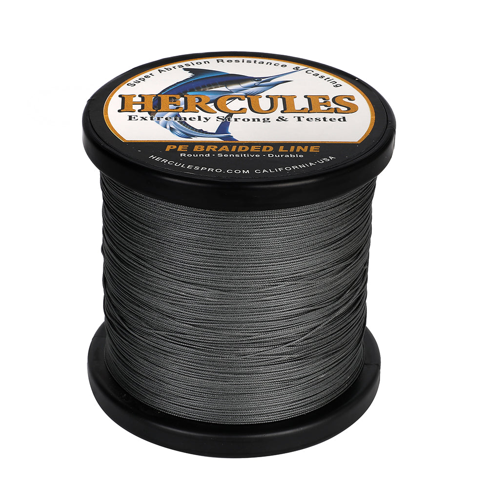 HERCULES Grey 12 Strands 10lb-420lb PE Braided Fishing Line 100M-2000M HERCULES