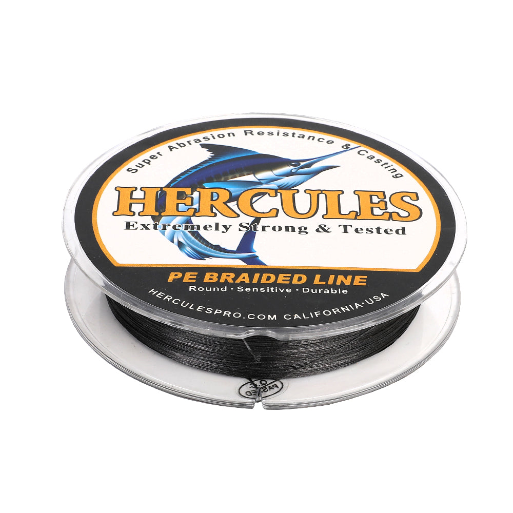 HERCULES Black 12 Strands 10lb-420lb PE Braided Fishing Line 100M-2000M HERCULES