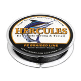 HERCULES 100M-2000M Black 10lb-300lb PE Braided Fishing Line 8 Strands HERCULES