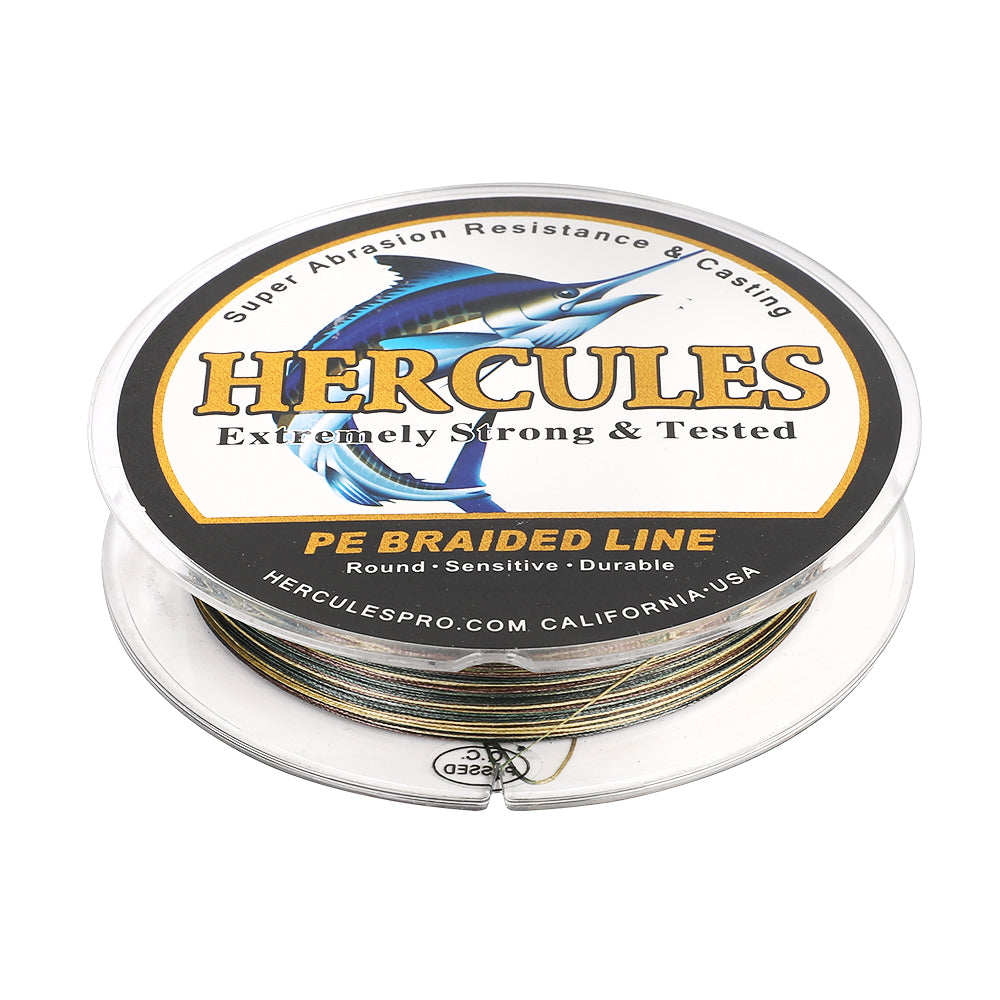 HERCULES Camouflage 12 Strands 10lb-420lb PE Braided Fishing Line 100M-2000M HERCULES