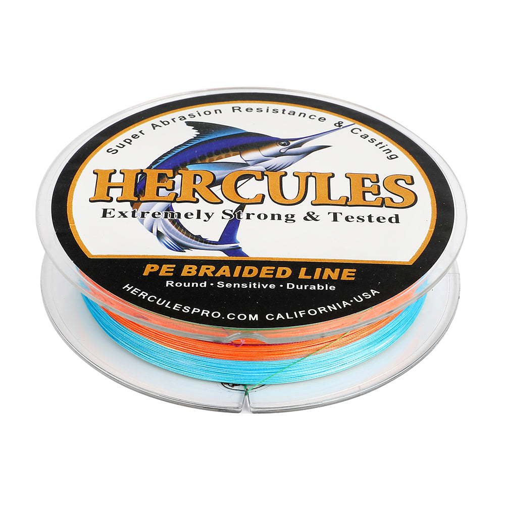 HERCULES 100M-2000M Multicolor 10lb-300lb PE Braided Fishing Line 8 Strands HERCULES