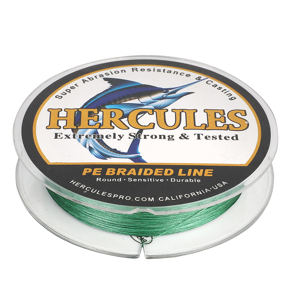 HERCULES Green 12 Strands 10lb-420lb PE Braided Fishing Line 100M-2000M HERCULES