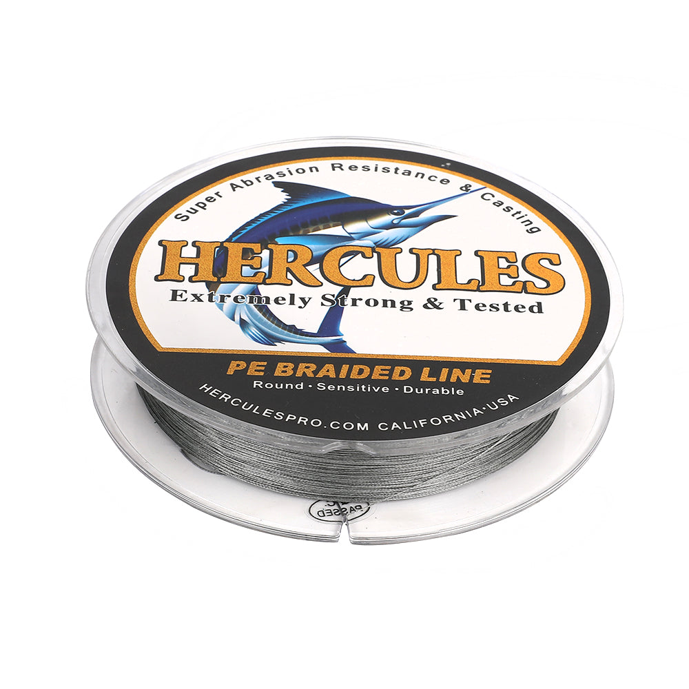 HERCULES Grey 12 Strands 10lb-420lb PE Braided Fishing Line 100M-2000M HERCULES