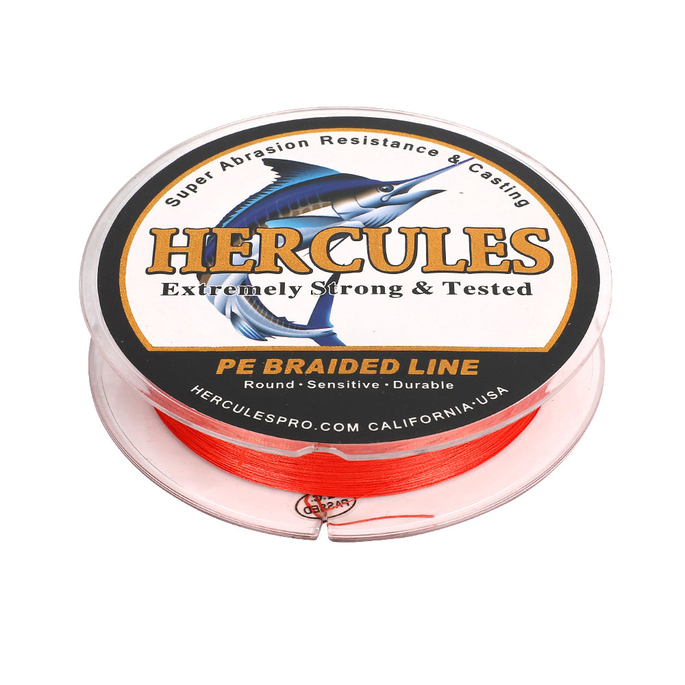 HERCULES Red 12 Strands 10lb-420lb PE Braided Fishing Line 100M-2000M HERCULES