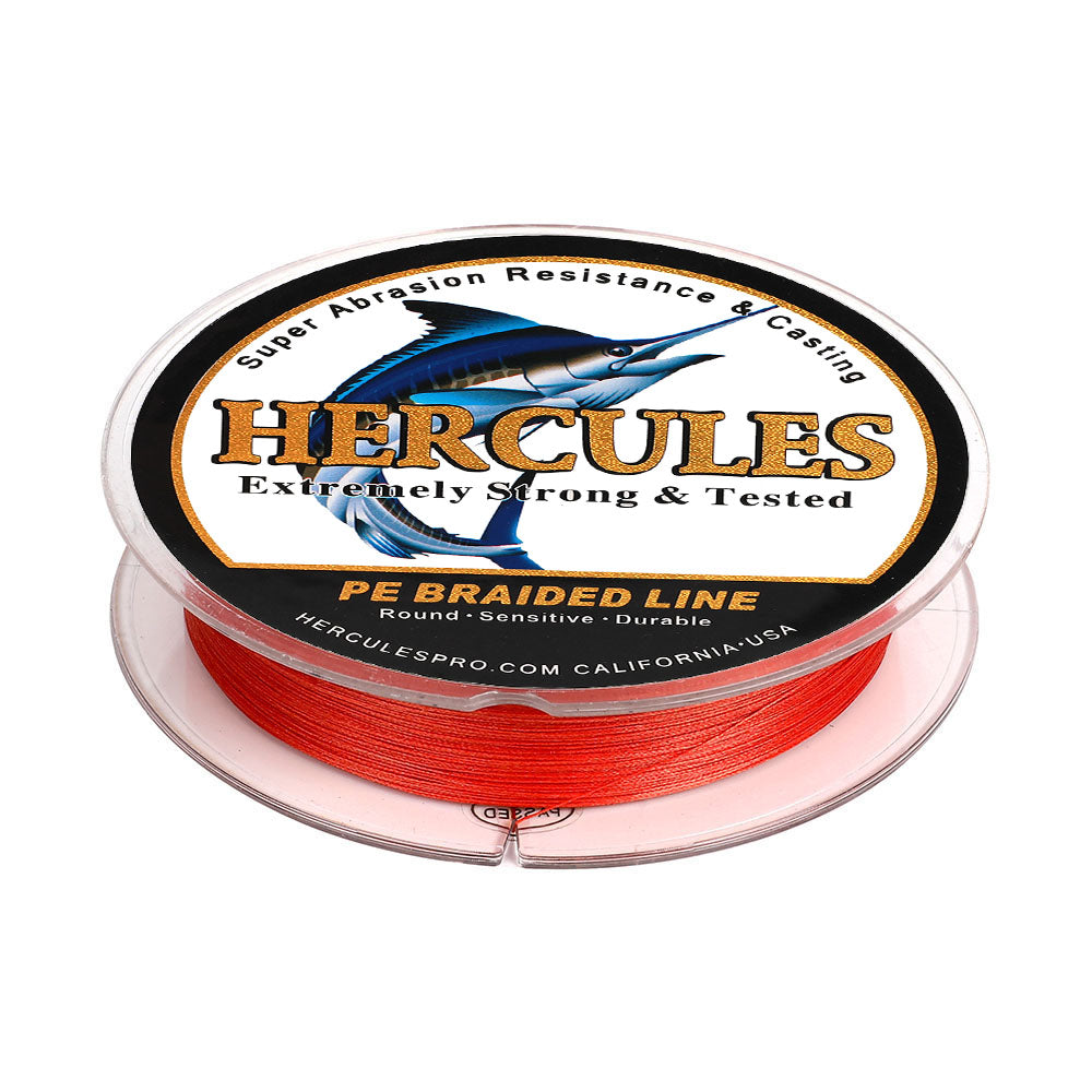 HERCULES 100M-2000M Red 10lb-300lb PE Braided Fishing Line 8 Strands HERCULES