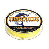 HERCULES 100M-2000M Yellow 10lb-300lb PE Braided Fishing Line 8 Strands HERCULES