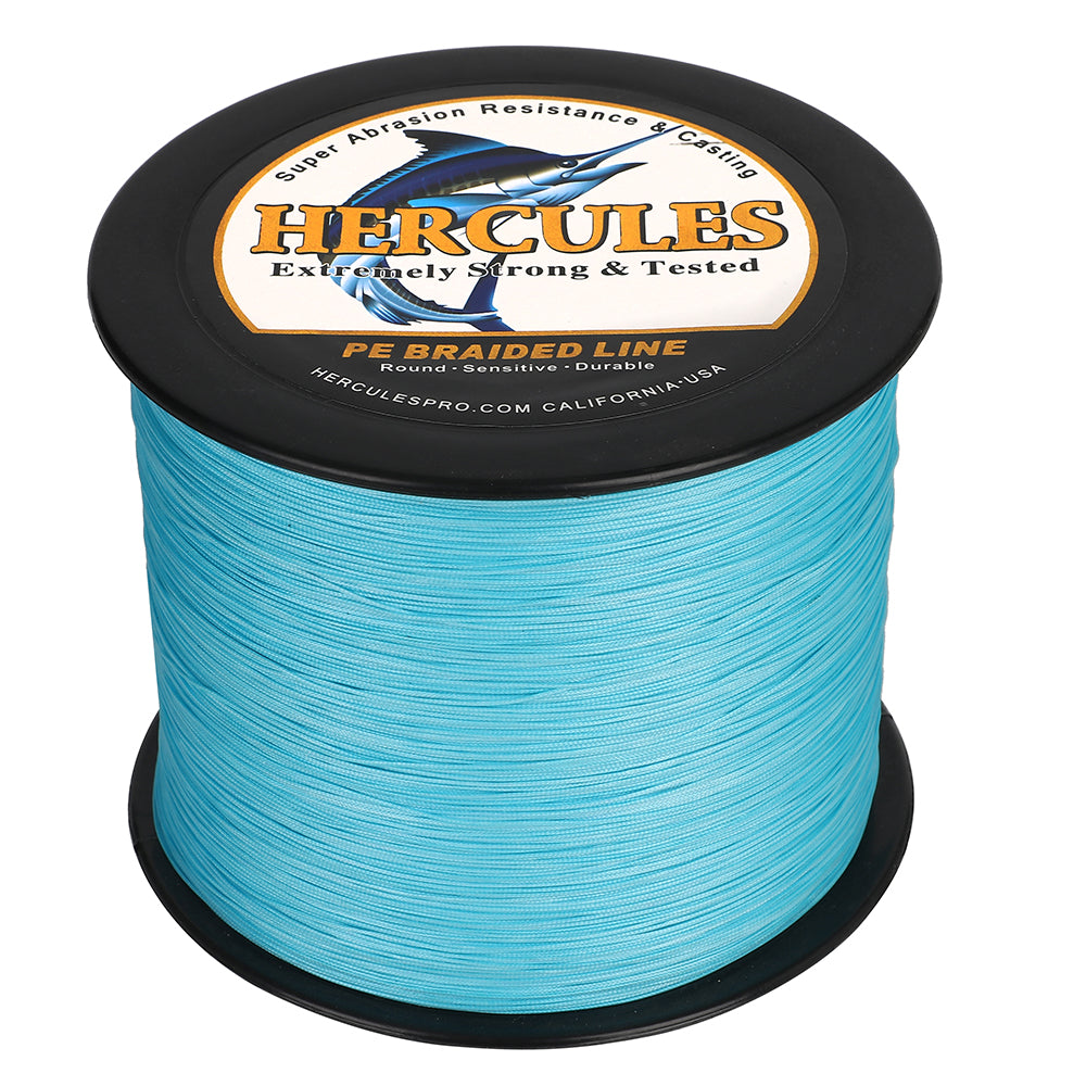 HERCULES Blue 12 Strands 10lb-420lb PE Braided Fishing Line 100M-2000M HERCULES