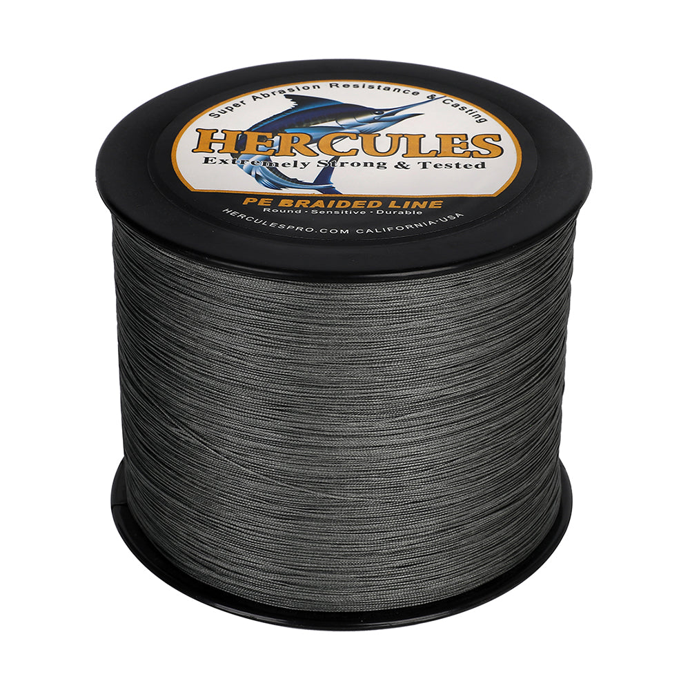 HERCULES Grey 12 Strands 10lb-420lb PE Braided Fishing Line 100M-2000M HERCULES