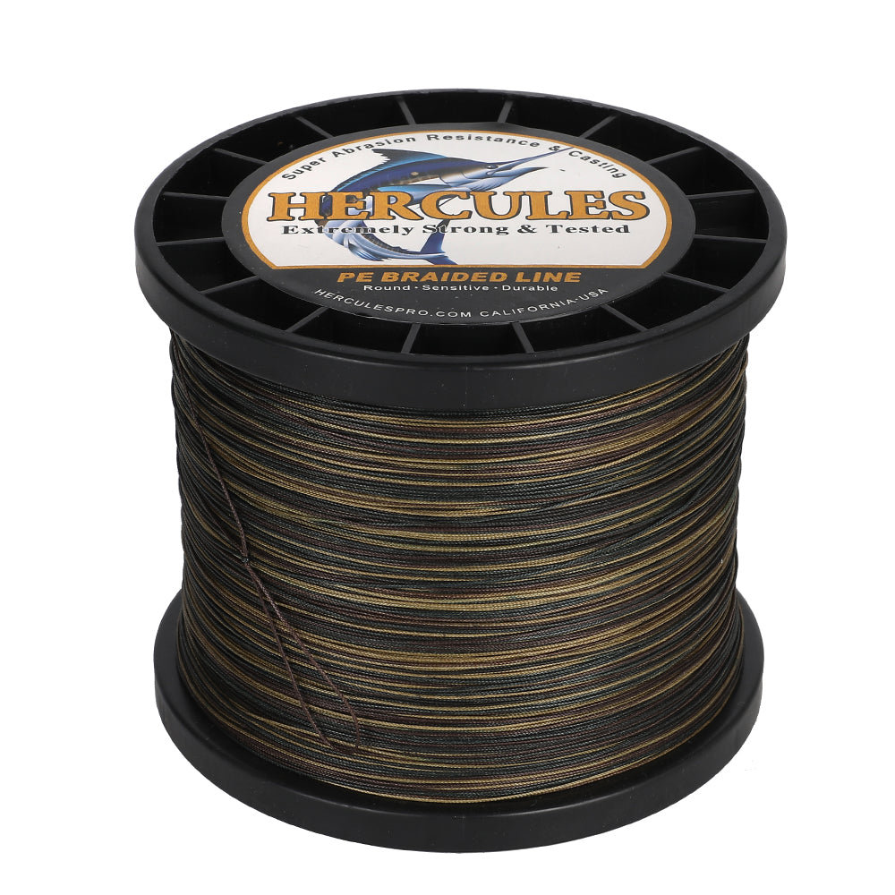 HERCULES Camouflage 12 Strands 10lb-420lb PE Braided Fishing Line 100M-2000M HERCULES