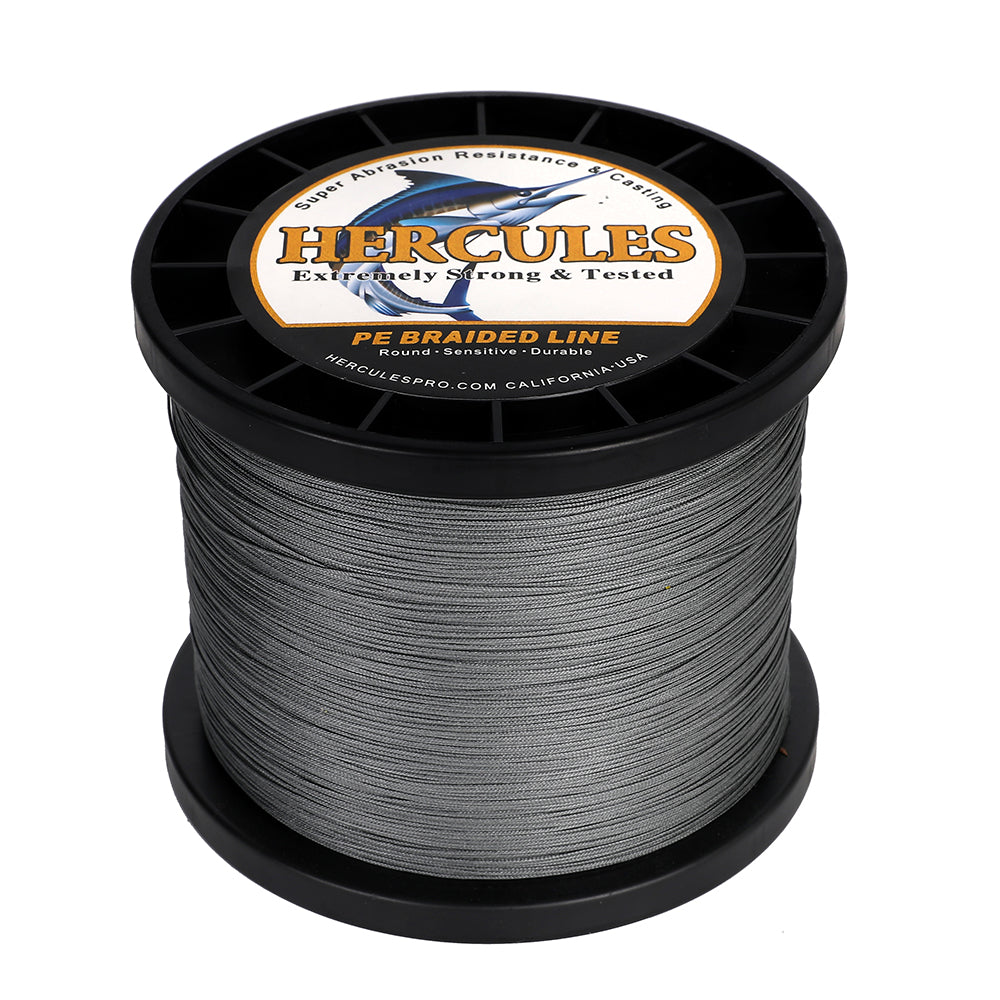 HERCULES Grey 12 Strands 10lb-420lb PE Braided Fishing Line 100M-2000M HERCULES