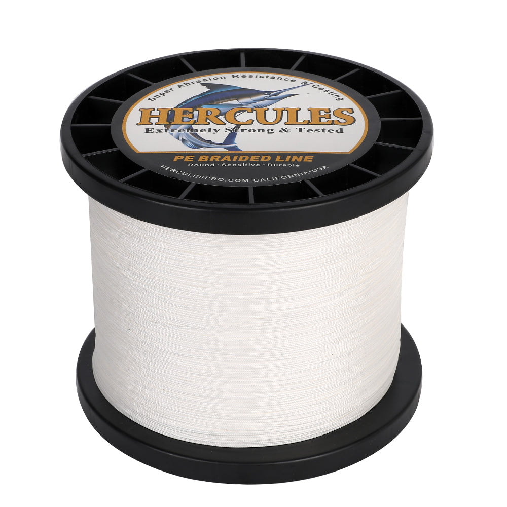 HERCULES White 12 Strands 10lb-420lb PE Braided Fishing Line 100M-2000M HERCULES