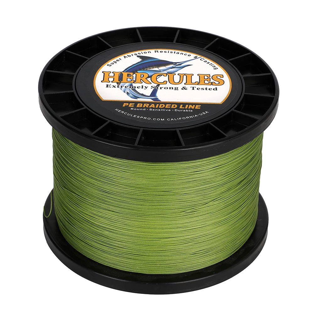 HERCULES Army Green 12 Strands 10lb-420lb PE Braided Fishing Line 100M-2000M HERCULES