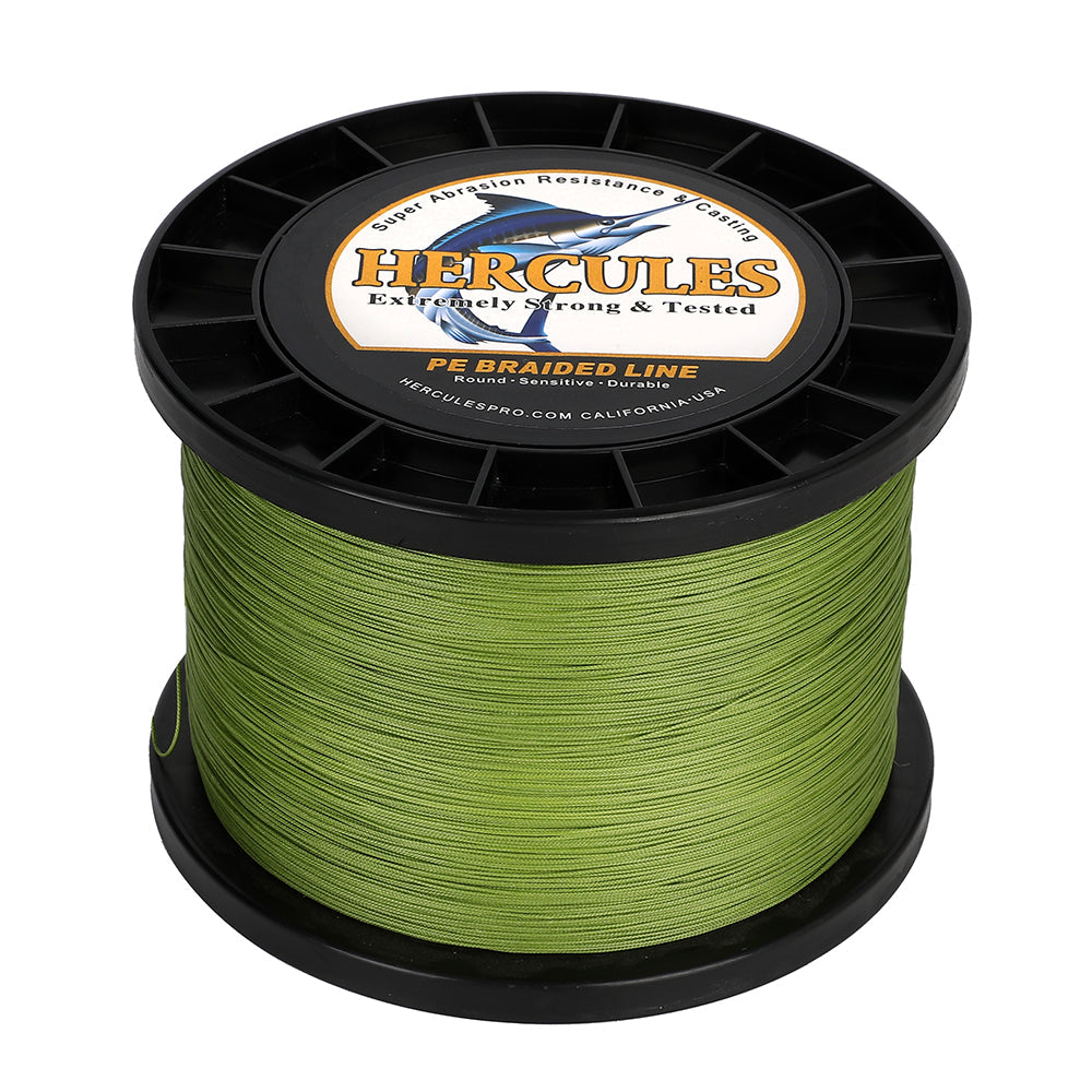 HERCULES Army Green 12 Strands 10lb-420lb PE Braided Fishing Line 100M-2000M HERCULES